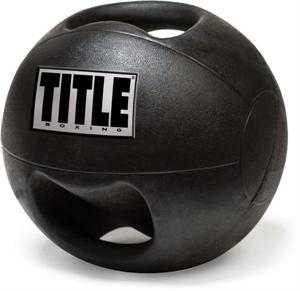 Title Double Handle Rubber Medicine Ball 10 Lbs